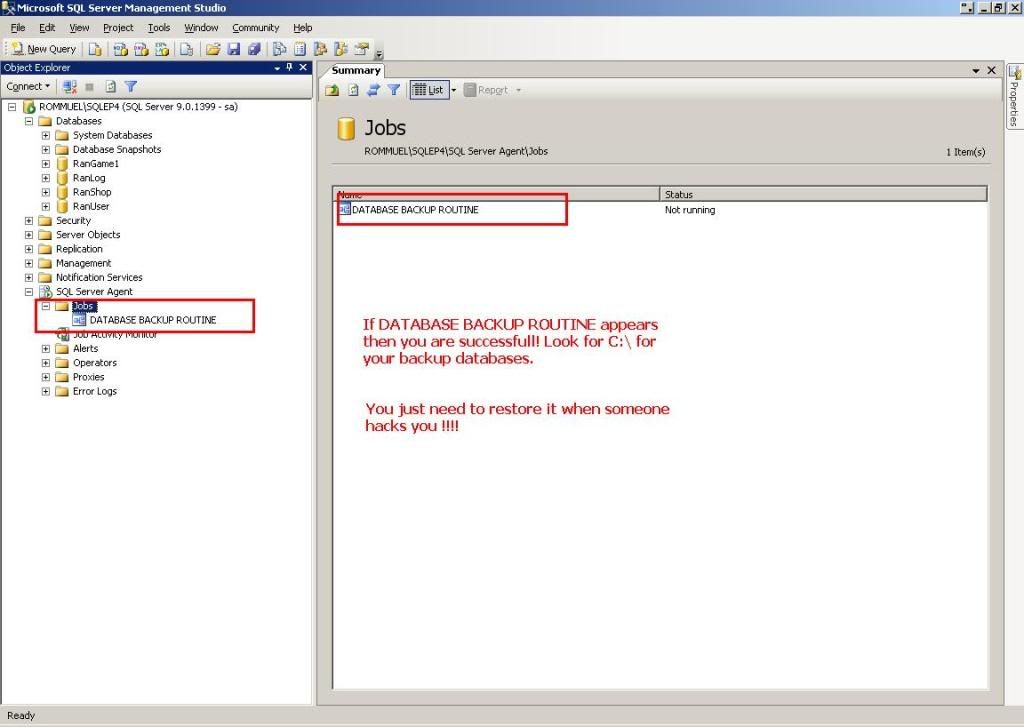 PrinceOfPersia - [GUIDE] How To Backup Database Automatically( Every 1 Hour) - RaGEZONE Forums